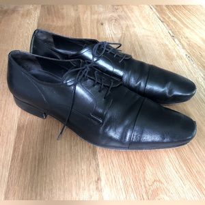 Bruno Magli Black Leather Oxfords, Size 11 M